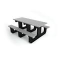 Frog Furnishings Park Place Outdoor Picnic Table Plastic in Gray | 30.5" H x 72" W x 58" D | Wayfair PB6GRAPARKP