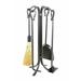 Loon Peak® Donnan 4 Piece Wrought Iron Fireplace Tool Set Iron in Gray | 22 H x 7 W x 7 D in | Wayfair F079AB76AE764FBF82B451AEECFA01EE