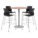 KFI Studios 42" L Round Manufactured Wood Breakroom Table & Chair Set Metal in Gray | 41 H in | Wayfair OLTFL36RD-B1922-SL-41-7937-4-OL2700BR-P10