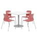 KFI Studios 36" L Square Manufactured Wood Breakroom Table & Chair Set Metal in White | 29 H in | Wayfair OLTFL36SQ-B1922-SL-D354-4-OL2700-P41