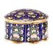 House of Hampton® Amedio Handmade Royal Gilded Porcelain Decorative Box Fabric in Blue | 2.6 H x 4.1 W x 4.1 D in | Wayfair 351164