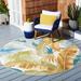 Green/Yellow 78 x 0.2 in Area Rug - Bayou Breeze Ismene Floral Gold/Green Indoor/Outdoor Area Rug | 78 W x 0.2 D in | Wayfair