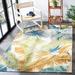 Green/Yellow 63 x 0.2 in Area Rug - Bayou Breeze Ismene Floral Gold/Green Indoor/Outdoor Area Rug | 63 W x 0.2 D in | Wayfair