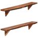 Union Rustic Wall Shelves Floating Shelves Display Shelves Solid Acacia Wood in Brown | 6.3 H x 35.4 W x 7.9 D in | Wayfair