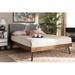 Corrigan Studio® Atchison Tufted Solid Wood & Upholstered Platform Bed Metal in Gray | 48.03 H x 62.6 W x 82.28 D in | Wayfair