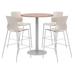 KFI Studios 42" L Round Manufactured Wood Breakroom Table & Chair Set Metal in Gray | 41 H in | Wayfair OLTFL36RD-B1922-SL-41-7937-4-OL2700BR-P45