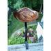 Union Rustic Dara Knot Birdbath w/ Rail Mount Bracket Metal/Copper in Black/Brown | 13.75 H x 18 W x 10.5 D in | Wayfair BB-11-RM