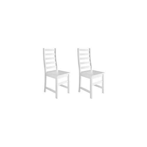 Weißer Stuhl Eris Küchenstuhl Massivholzstuhl Esszimmerstuhl 90.71-21-D W
