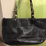 Coach Bags | Black Leather Coach Bag | Color: Black | Size: Os