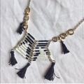 Anthropologie Jewelry | Anthropologie Tassel Necklace | Color: Black/White | Size: Os