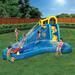 Banzai Big Blast Inflatable Water Park w/Climbing Wall, Ball Game & Splash Pool in Blue/Yellow | 7.9 H x 10.5 W x 14.4 D in | Wayfair BAN-21971