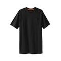 Men's Big & Tall Heavyweight Longer-Length Pocket Crewneck T-Shirt by Boulder Creek in Black (Size 6XL)