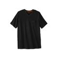 Men's Big & Tall Boulder Creek® Heavyweight Pocket V-Neck Tee by Boulder Creek in Black (Size 7XL)