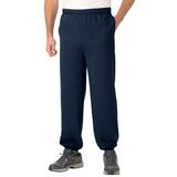 Men's Big & Tall Fleece Elastic Cuff Sweatpants by KingSize in Navy (Size 2XL)