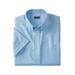 Men's Big & Tall KS Signature Wrinkle Free Short-Sleeve Oxford Dress Shirt by KS Signature in Sky Blue (Size 18 1/2)