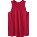 Men's Big & Tall Shrink-Less™ Lightweight Longer-Length Tank by KingSize in Red (Size XL) Shirt