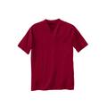 Men's Big & Tall Shrink-Less™ Lightweight V-Neck Pocket T-Shirt by KingSize in Rich Burgundy (Size XL)