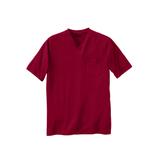 Men's Big & Tall Shrink-Less™ Lightweight V-Neck Pocket T-Shirt by KingSize in Rich Burgundy (Size XL)