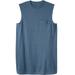 Men's Big & Tall Shrink-Less™ Longer-Length Lightweight Muscle Pocket Tee by KingSize in Heather Slate Blue (Size 6XL) Shirt