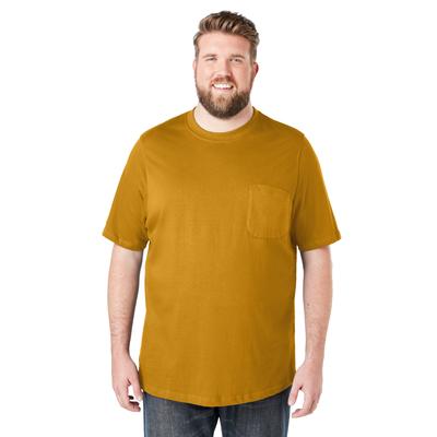 Men’s Big & Tall Heavyweight Pocket Crewneck T-Shirt by Boulder Creek in Golden Tan (Size XL)