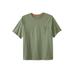 Men's Big & Tall Boulder Creek® Heavyweight Crewneck Pocket T-Shirt by Boulder Creek in Heather Moss (Size XL)