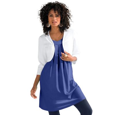 Plus Size Women's Bolero Cardigan with Three-Quart...