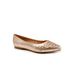 Women's Estee Woven Flat by Trotters in Gold (Size 12 M)