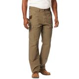 Men's Big & Tall Ripstop Cargo Pants by Wrangler in Bark (Size 48 34)