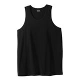 Men's Big & Tall Shrink-Less™ Lightweight Tank by KingSize in Black (Size L) Shirt