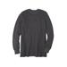 Men's Big & Tall Heavyweight Thermal Underwear Crewneck Tee by KingSize in Heather Slate (Size 6XL) Long Underwear Top