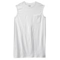 Men's Big & Tall Shrink-Less™ Longer-Length Lightweight Muscle Pocket Tee by KingSize in White (Size 2XL) Shirt