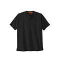 Men's Big & Tall Boulder Creek® Heavyweight Short-Sleeve Henley Shirt by Boulder Creek in Black (Size 5XL)