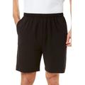 Men's Big & Tall Lightweight Jersey Shorts by KingSize in Black (Size 3XL)