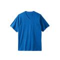Men's Big & Tall Shrink-Less™ Lightweight V-Neck Pocket T-Shirt by KingSize in Royal Blue Heather (Size 4XL)