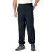 Men's Big & Tall Fleece Elastic Cuff Sweatpants by KingSize in Black (Size L)