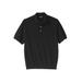 Men's Big & Tall Banded Bottom Pocket Shrink-Less™ Piqué Polo Shirt by KingSize in Black (Size XL)