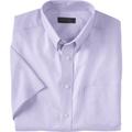 Men's Big & Tall KS Signature Wrinkle Free Short-Sleeve Oxford Dress Shirt by KS Signature in Soft Purple (Size 18 1/2)