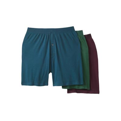 Big & Tall Cotton Boxers 3-Pack by KingSize in Assorted Colors (Size 6XL)