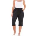 Plus Size Women's Taslon® Cover Up Capri Pant by Swim 365 in Black (Size 26/28)