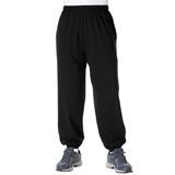 Men's Big & Tall Lightweight Elastic Cuff Sweatpants by KingSize in Black (Size 3XL)