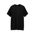 Men's Big & Tall Shrink-Less™ Lightweight Longer-Length Crewneck Pocket T-Shirt by KingSize in Black (Size 7XL)