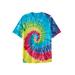 Men's Big & Tall Lightweight Tie-Dye Crewneck Tee by KingSize in Neon Tie Dye (Size 8XL)