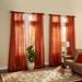 Wide Width BH Studio Sheer Voile Grommet Panel by BH Studio in Autumn Leaves (Size 56" W 95" L) Window Curtain