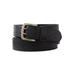 Men's Big & Tall Double Prong Belt by KingSize in Black (Size 44/46)