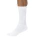 Men's Big & Tall Diabetic Crew Socks with Extra Wide Footbed by KingSize in White (Size XL)