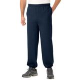 Men's Big & Tall Fleece Elastic Cuff Sweatpants by KingSize in Navy (Size 9XL)