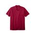 Men's Big & Tall Longer-Length Shrink-Less™ Piqué Polo Shirt by KingSize in Rich Burgundy (Size XL)