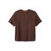 Men's Big & Tall Boulder Creek® Heavyweight Crewneck Pocket T-Shirt by Boulder Creek in Dark Brown (Size 7XL)