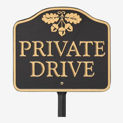 Private Drive Sign by Whitehall Products in Black ...