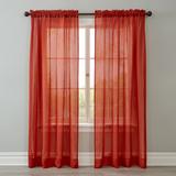 Wide Width BH Studio Crushed Voile Rod-Pocket Panel by BH Studio in Spice (Size 51" W 63" L) Window Curtain